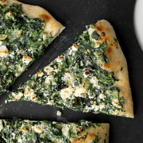 spanakopita pizza slice