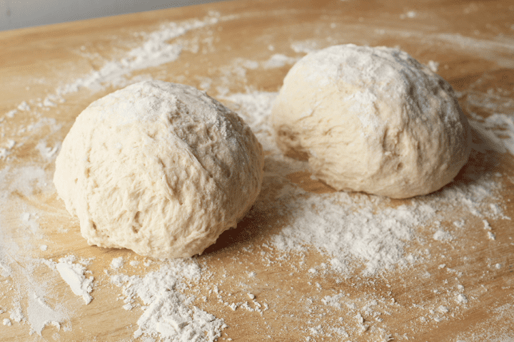 balls of beer pizza dough