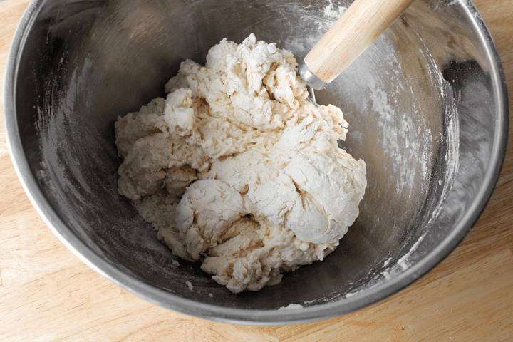 mixing the dough