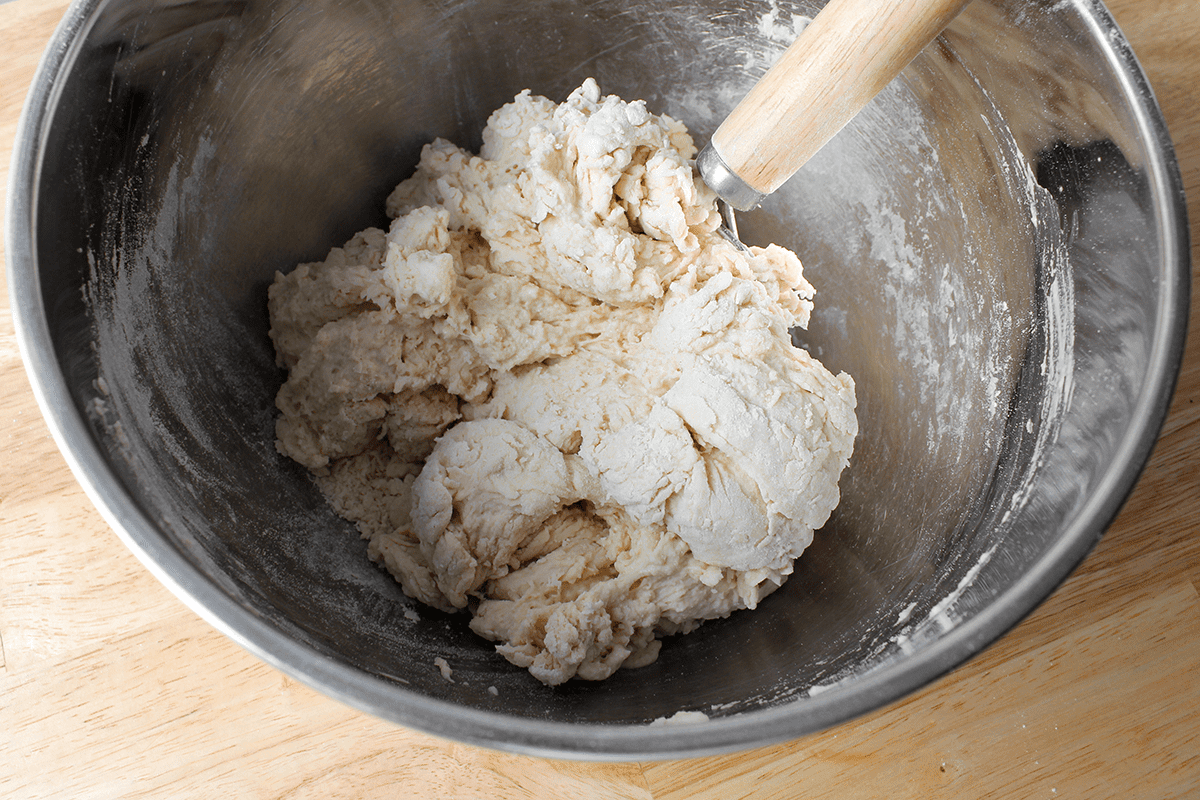 mixing the dough