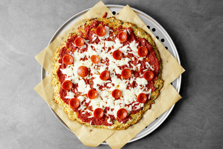 zucchini summer squash pizza crust with toppings
