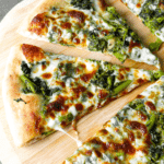 broccoli rabe chimichurri pizza featured image