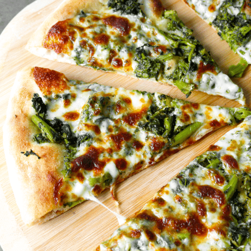 broccoli rabe chimichurri pizza featured image