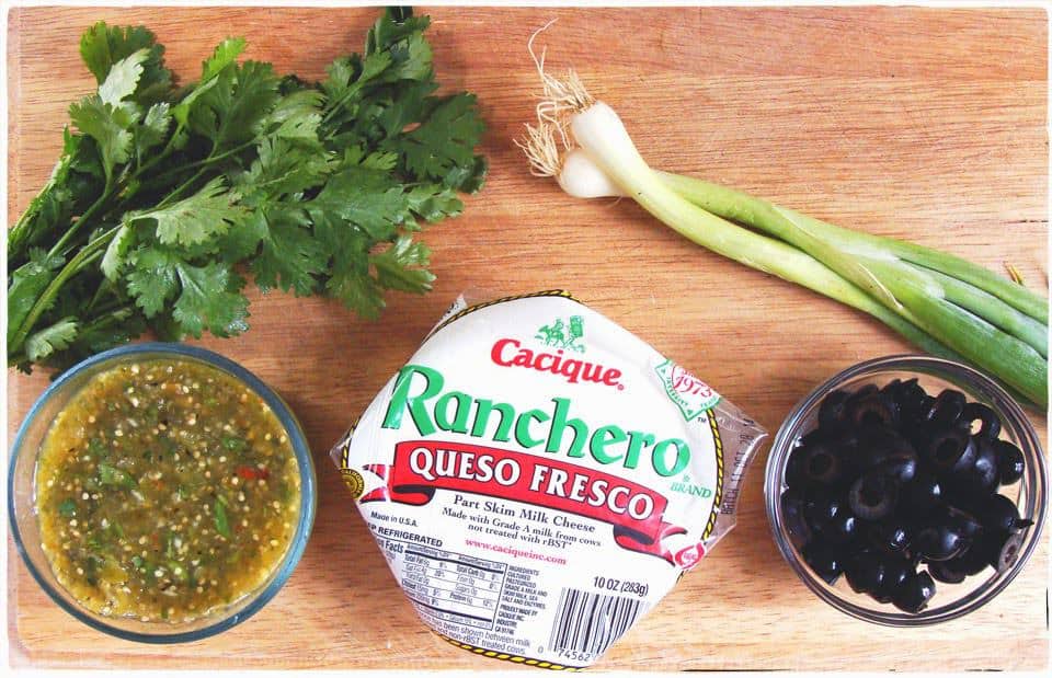 Salsa Verde Pizza ingredients
