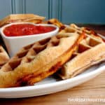 Pizza Waffles with Marinara Dipping Sauce