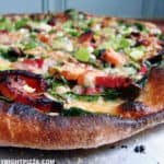 Swiss Chard Pizza with Bacon and Spring Onions