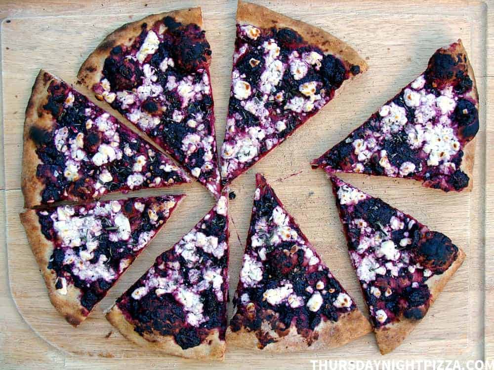 Blackberry Pizza with Rosemary and Feta Cheese