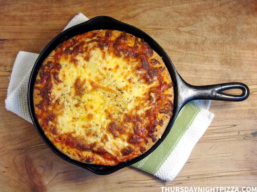 Deep Dish Pizza with Sausage, Peppers, and Onion