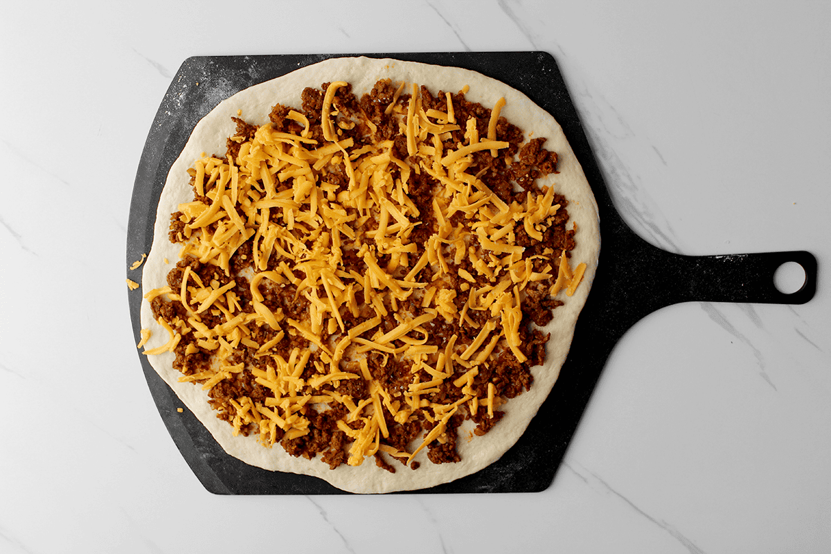 taco pizza ready to bake