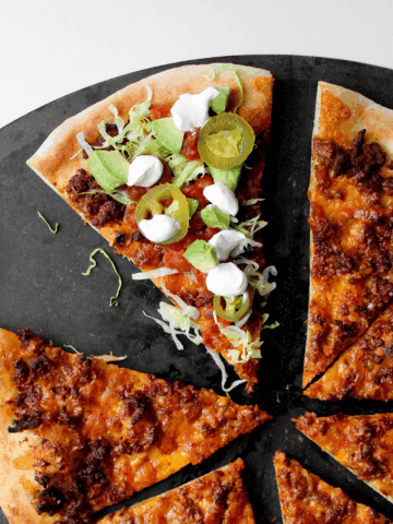 loaded taco pizza
