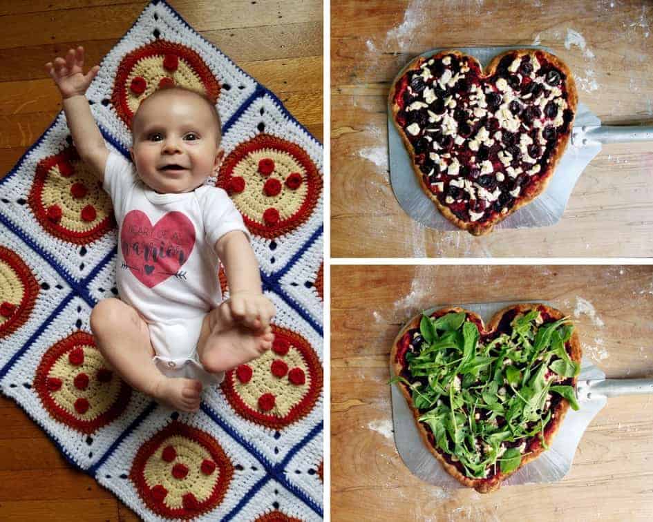 Heart Beet Pizza collage