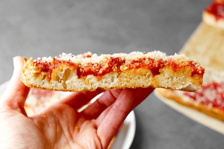 side view of crust