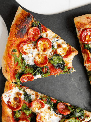 Pepperoni Pizza with Broccoli Rabe and Hot Honey, featured image