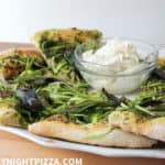 Asparagus, Ramp, and Mascarpone Pizza