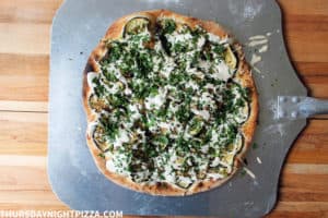 Za'atar Eggplant Pizza with Tahini Sauce