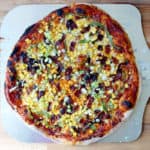 BBQ Bacon Pizza with Corn and Green Pepper
