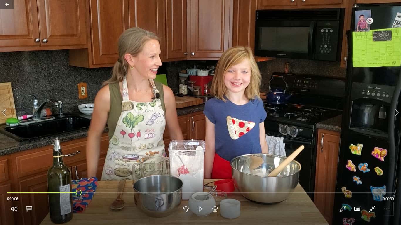 Making pizza with kids