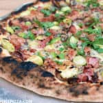 Lima Bean, Ham, and Blue Cheese Pizza