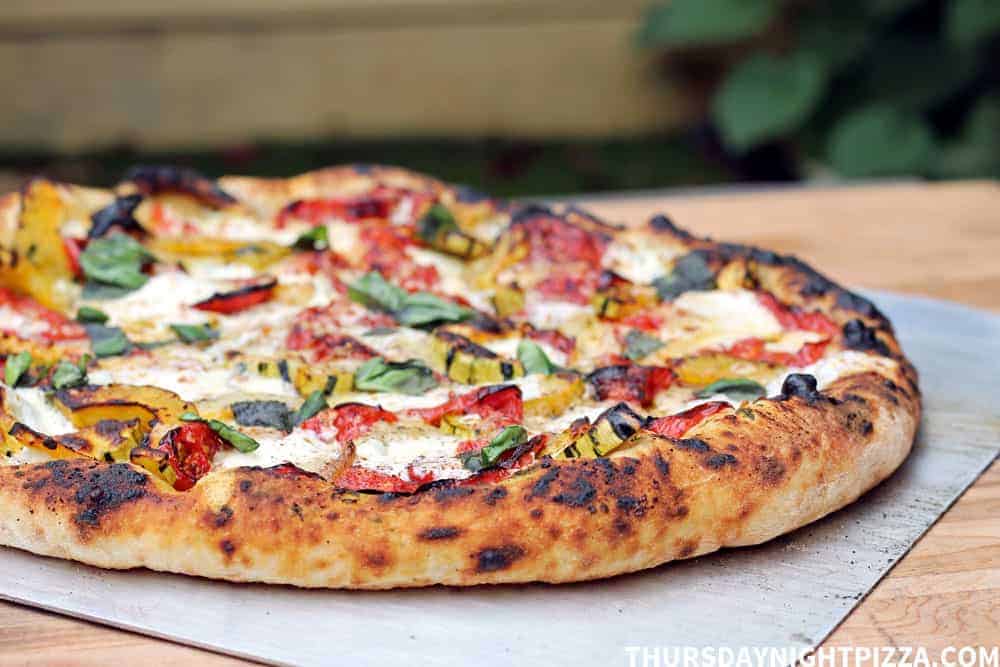 Roasted Tomato and Delicata Squash Pizza