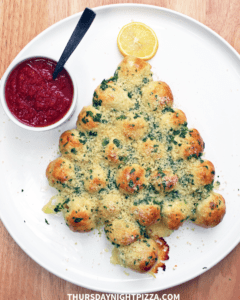 Christmas Tree Pizza Pull-Apart Bread