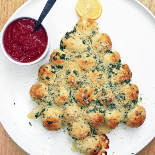Christmas Tree Pizza Pull-Apart Bread