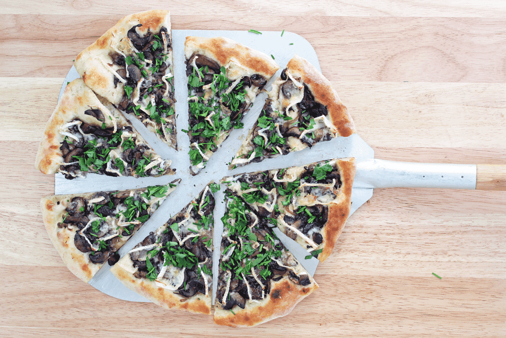 Mushroom and Brie Pizza