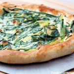 Spring Allium Pizza (with chives, spring onions, and cream)
