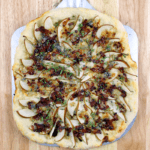 Bacon and Pear Pizza with Blue Cheese