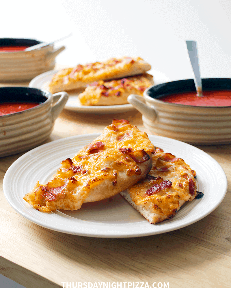 Tomato Soup and Grilled Cheese Pizzas