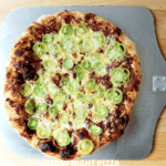 Onion and Green Tomato Pizza