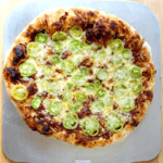 Onion and Green Tomato Pizza