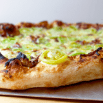 Onion and Green Tomato Pizza