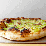 Onion and Green Tomato Pizza