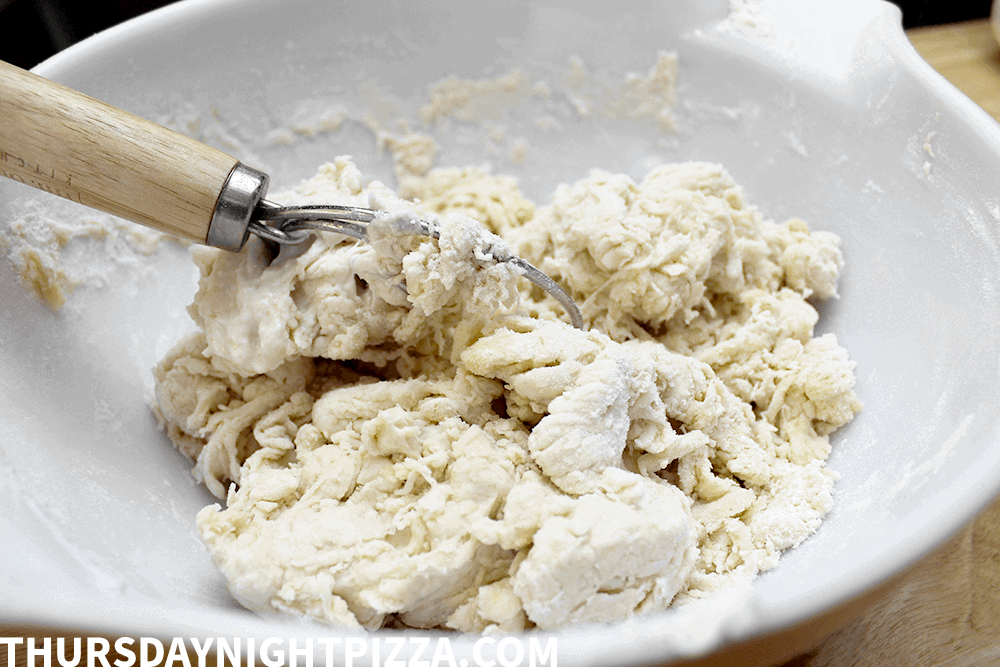 mixing the dough