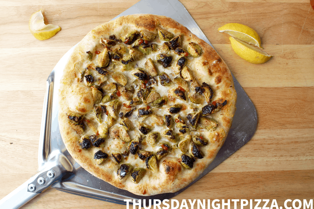 Old Bay Brussels Sprout Pizza