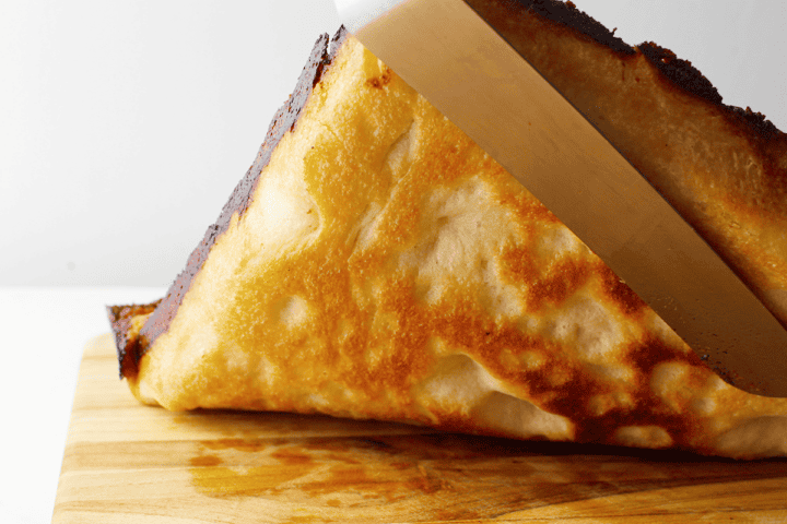 baked crust underside