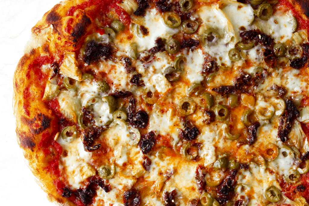 antipasto pizza closeup
