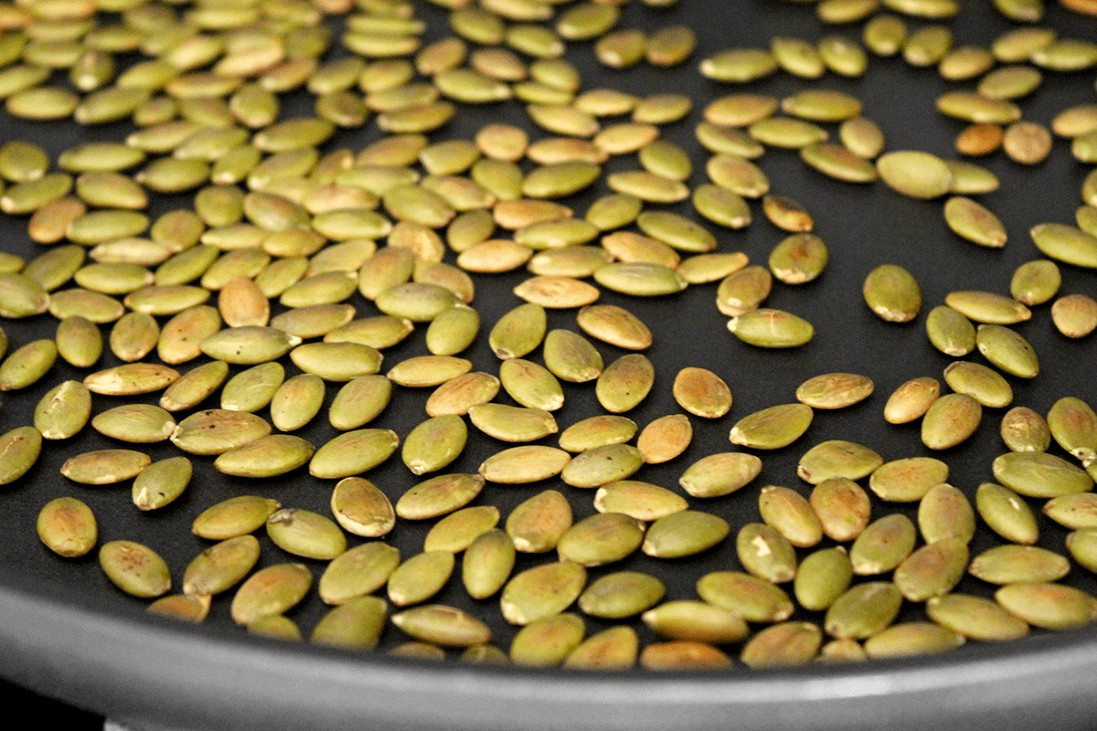 toasting pepitas