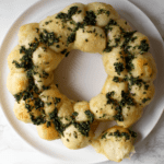 cheesy pull-apart bread wreath, featured image