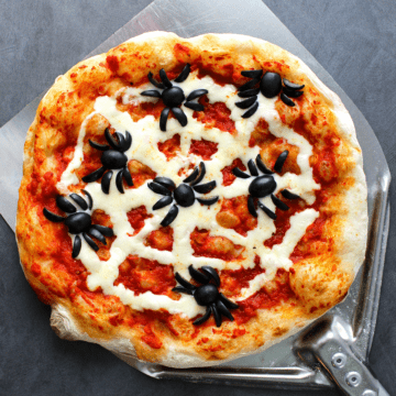 Thursday Night Pizza's creepy Halloween spider web pizza