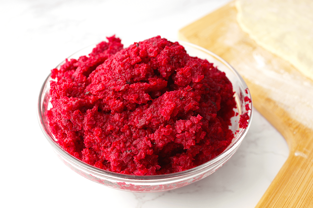 beet sauce in bowl