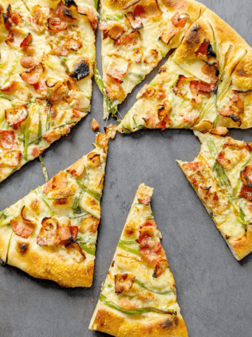 Bacon Pizza with Scallions and Cream web story poster image