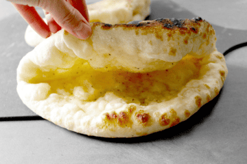 pizza dough sandwich bread, fresh from the oven