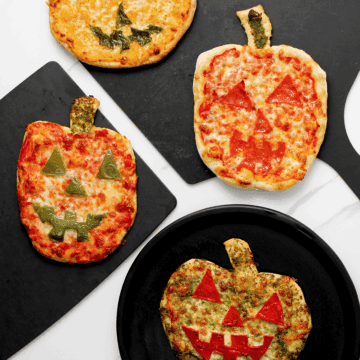 Jack-o'-Lantern Pizzas by Peggy Paul Casella | Thursday Night Pizza