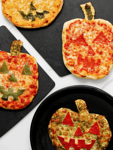 Jack-o'-Lantern Pizzas by Peggy Paul Casella | Thursday Night Pizza