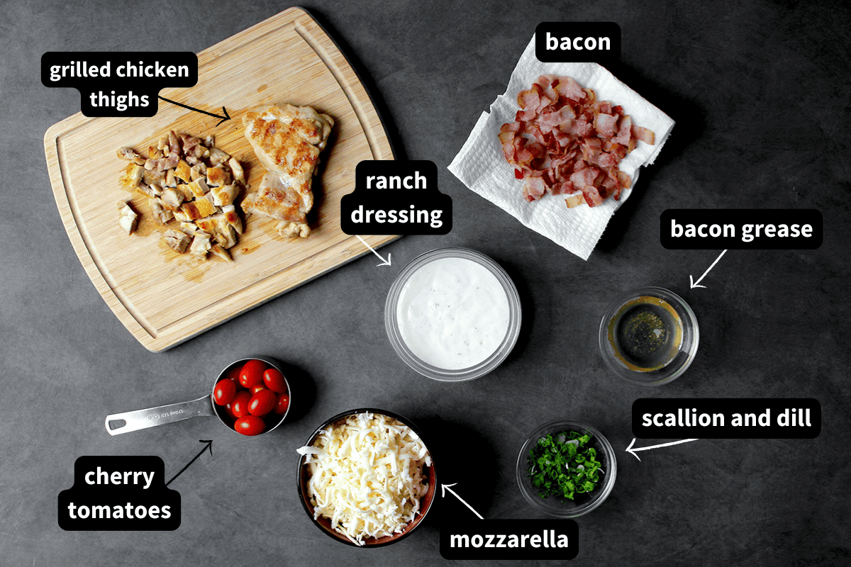 chicken bacon ranch pizza ingredients