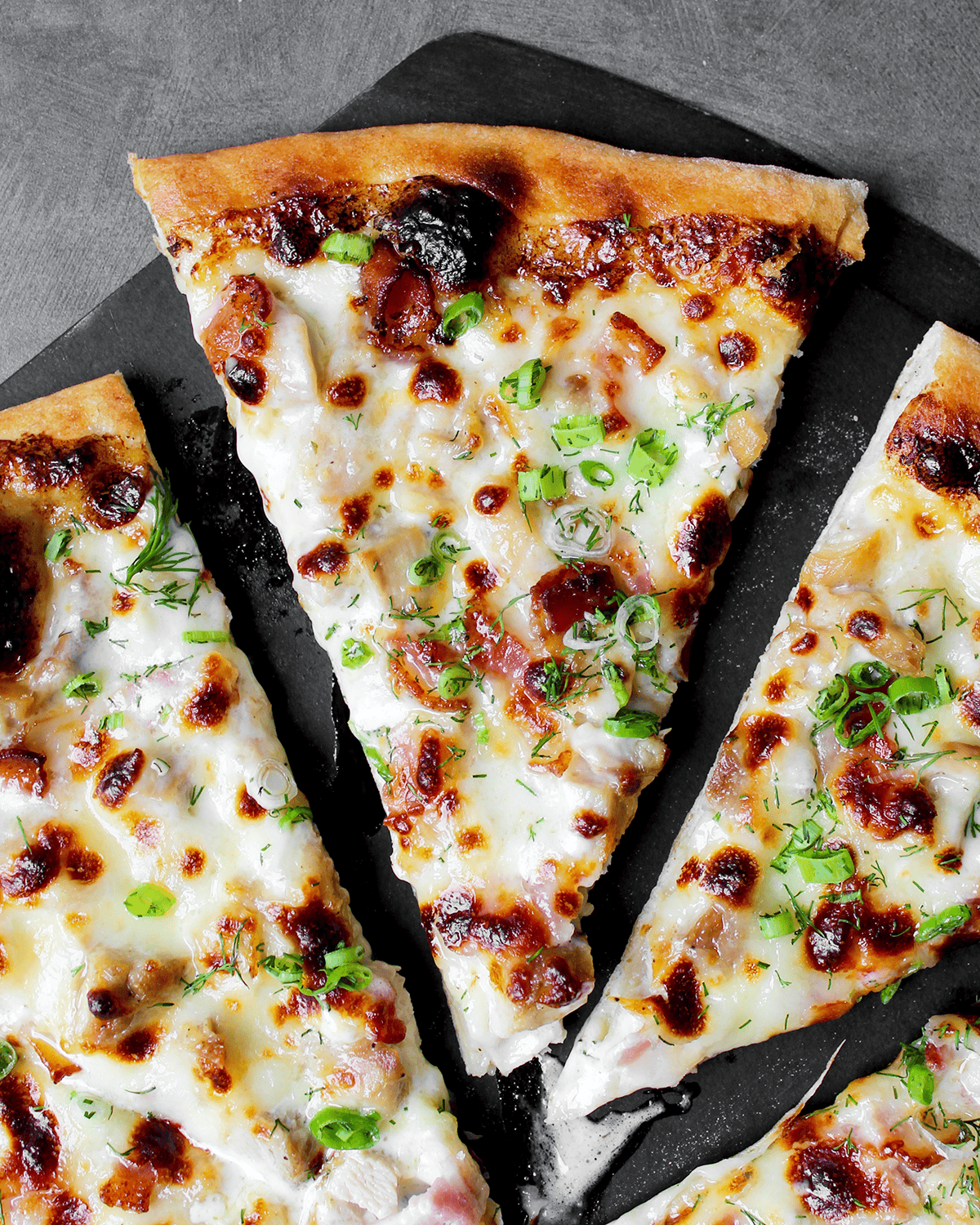 chicken bacon ranch pizza slice
